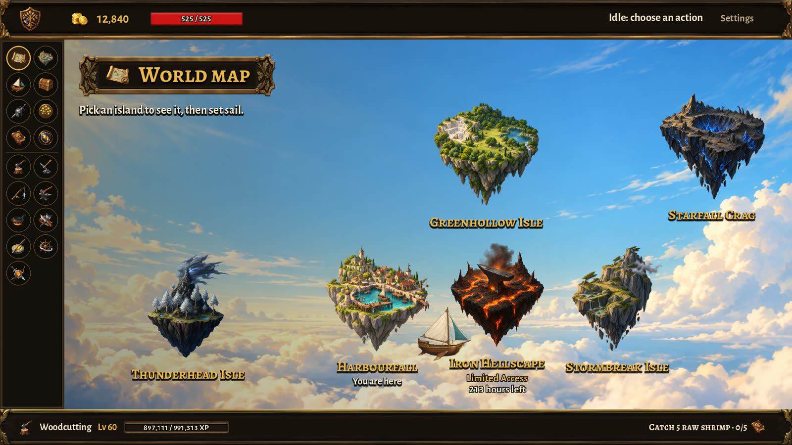 The world map of floating islands